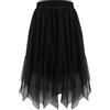 Wikoan Gonna in Tulle da Donna Abito Lungo in Rete da Donna Gonna in Tulle Multistrato con Fodera,Nero,2XL-3XL
