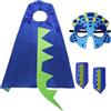 Aomig Mantello di Dinosauro con Maschera per Bambini - Costume da Drago per Giochi di Ruolo, Festa a Tema Carnevale e Masquerade
