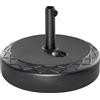 Bricozone Base per Ombrellone Riempibile con Acqua o Sabbia 30 Kg da Giardino Universale per Palo 38 48 mm Struttura in HDPE e Metallo Stabile per Esterno Terrazzo Balcone Nero