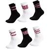 Occulto Calze Spugna Motivo Leopardo Donna pacco da 6 (modello: Nala) Nero Bianco Rosa 35-38