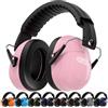 Dr.meter Protezione dell'udito, misura regolabile, paraorecchie regolabile e confortevole, per adulti, protezione dal rumore, cuffie per cantieri, giardinaggio Rosa