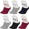 Libella 6 paia di calzini da donna calzini termici spessi per Natale calzini invernali con spugna interna stile vintage cotone caldo lana calzini colorati 92257 35 38