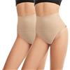 L&K-II Biancheria modellante donna Pantaloncini modellanti a vita alta Stringa senza cuciture Body Shaper Mutande modellanti Effetto pancia piatta Shorts 3601 HA+HA S/M