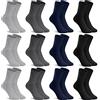 L&K-II 12 Paia di Calzini Donna/Uomo Business tempo Libero Cotone Nero Grigio Nero Blu scuro Multicolore 2027 Grigio Nero Blu scuro 35-38
