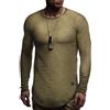 Leif Nelson Maglione da Uomo Girocollo Felpa LN-8133 Cachi Small