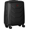 WENGER Prymo Valigia Rigida, Trolley da Cabina, Bagaglio a Mano, 36 (43) l, Serratura, Uomo Donna, Viaggi Vacanze, Nero, 612536