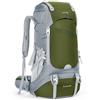 HOMIEE Zaino Trekking 50L Zaini da Escursionismo Zainetto Leggero Zaino Viaggi di Campeggio Montagna con Parapioggia Zaino per Alpinismo Impermeabile, Verde Militare
