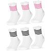 Occulto calze spugna donna 80% cotone pacco da 6 (modello: Steffi) Bianco Rosa Nero 35-38