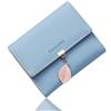 Roulens Portafoglio in pelle PU borsa con RFID da donna con ciondolo foglia con cerniera