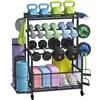 Lifewit Rastrelliera per Manubri con Ruote, per Kettlebell, Tappetini da Bodybuilding, Attrezzi per lo Yoga, per Palestra Domestica, Casa, Garage, Palestra Multiuso, 91 cm di Altezza