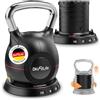 DH FitLife Kettlebell Regolabile 7 in 1 (1,5-10 kg) | Kettlebell con 7 Livelli di Peso | Manubrio per Allenamento a Casa & Fitness | Ideale per Allenamento Completo del Corpo | Compatto & Salvaspazio