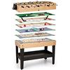 OneConcept Game-Star - Tavolo da gioco, Tavolo multifunzione, Biliardo, Piedini regolabili in altezza, Dimensioni: ca. 105 x 71 x 58 cm (LxHxP), Calcio balilla incl. 15 giochi diversi, nero
