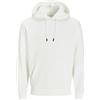 JACK & JONES Felpa con Cappuccio Basic con Tasca a Marsupio JJEBRADLEY da Uomo, Colore:Bianco, Dimensione Maglia:XL