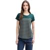 TOM TAILOR Denim Le signore T-shirt a righe con stampa a cuore 1012686, 18815 - Green Rose Stripe, XXL