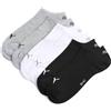 PUMA SNEAKER PLAIN 3P, Calzini, Unisex - Adulto, Grey/White/Black - New, 35-38