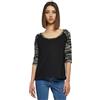 URBAN CLASSICS Maglietta Donna con Manica a Tre Quarti Raglan in Cotone, Casual, Scollo Ampio Rotondo, Vestibilitá Regolare, Diversi Colori Taglie XS-5XL