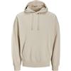 JACK & JONES Jack&Jones - Felpa con Cappuccio, Raggio di Luna, S