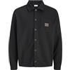 JACK & JONES Sweat Overshirt Jjwaffle Daytona-Felpa Oversize, Nero, L Uomo