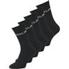 JACK & JONES JACREGEN TENNIS SOCK 5 PACK NOOS, Black/Pack: Black - Black - Black - Black, Taglia unica