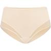 Teyli Slip da Donna A Vita Alta in Morbido Cotone Traspirante con Inserti in Rete Eleganti E Comodi Ideali per L'Uso Quotidiano.Beige XL