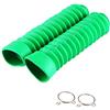 Tyenaza Coppia Copertura Forcella Anteriore per Moto, Forcella per Moto a Soffietto Copri Forcella in Gomma, Antiurto, Ammortizzatori Ghette Copertura 205 x 42 mm, Verde