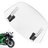 Generico Parabrezza Moto Spoiler Di Estensione |30cm Cupolino Spoiler Parabrezza | Deflettori Anteriori Antivento Antirumore | Estensione Regolabile Grigia Trasparente 30x19cm Per Moto, Scooter, ATV, Viaggi