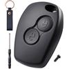 ANGOFIZ Cover per chiave compatibile con Dacia Duster, Sandero, Lodgy, Logan, Dokker, Stepway 2 Pulsanti Custodia Chiave Plip Auto Rotto Riparazione Facile
