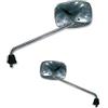 FAR COPPIA SPECCHIETTI RETROVISORI PER SCOOTER PIAGGIO BEVERLY 250 2004 CROMO CROMATO FAR