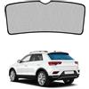 EVOOOR Parasole auto per VW T-ROC (2018-2024) - Parasole traspirante per finestra posteriore con protezione UV e calore | Protezione frangivista per bambini, campeggio e viaggi