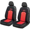 Walser coprisedili auto S-Race 2 pezzi, Premio Molto Buono* coprisedili anteriori in rosso/nero, coprisedili universali per auto 2 pezzi, sedili sportivi compatibile con airbag laterale