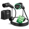 GONEO Cavo Ricarica Auto Elettrica Tipo 2, 7,2kW/6 Metri/32A/Monofase/Modalità 3/IP54 Impermeabile, Cavo Ricarica Rapida per Veicoli Elettrici ibridi Plug-in