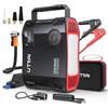 UTRAI Avviatore Batteria Auto 8000A, UTRAI 27000mAh Avviatore Emergenza Auto con Compressore, DC160W Booster Avviamento Auto/Moto Portatile (Fino a Tutti i Benzina e 12L Diesel)/Doppia USB/1600 Lumen LED