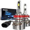 BEAMFLY LED H11 Lampadina, 38000lm 160W Sostituzione Kit Luci LED, Plug and Play Dimensione 1:1 H11 Faro 6500k Bianco Abbagliante e Anabbagliante per Auto 12V