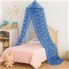 Vicloon Zanzariera Letto, Baldacchino per letto, Zanzariera a tenda per letto singolo/matrimoniale, Adatto Per Interni Ed Esterni, Protezione dalle Zanzare (Blu)