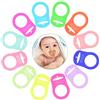 Vicloon Silicone Ciuccio Titolare Mannequin Morsetto Adattatore, 12 Pezzi Adattatori per Ciuccio in Silicone, Ciuccio Clip Adattatore Adatto Alla Maggior Parte dei Succhietti per Bambini