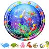 Aolso Tappetino Gonfiabile per Neonati, Tappetino Tummy Time Gonfiabile, Baby Water Mat in PVC Tappetino Gonfiabile per Neonati senza BPA, Rafforza i Muscoli del Tuo Bambino(Polpo tondo)
