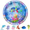 Aolso Tappetino Gonfiabile per Neonati, Tappetino Tummy Time Gonfiabile, Baby Water Mat in PVC Tappetino Gonfiabile per Neonati senza BPA, Rafforza i Muscoli del Tuo Bambino(sigillo rotondo)