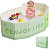 Vicloon Vasca da Bagno Pieghevole per Bambini, Vaschetta Bagnetto Neonato Pieghevole con Tappo di Scolo Adatta per 0-8 anni, Multiuso e Salvaspazio, 75 * 45 * 23 cm(Verde)