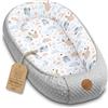 Totsy Baby Baby Nest morbido per Neonato - Nido soffice coccoloso e portatile per Lettino Culla Carrozzina Cameretta Viaggio - accogliente caldo Bimbo e Bimba 90x50 cm Gufo grigio