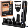 Aolso Rasoio Elettrico Multiuso, Rasoio Elettrico Barba per Uomo, Rifinitore All-In-One per Uomo, Viso, Baffi, Corpo, Naso, Nero - LK