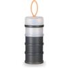 Vicloon Dosatore per Latte in Polvere, Dispenser di Latte in Polvere con 4 Scomparti, Impilabile Contenitore Spuntino e Dosalatte in in Polvere per Viaggio, Cereali, Frutta (Grigio, Bianco)