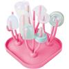 Vicloon Bottiglia Stendino, Rastrelliere Asciuga Biberon con Puntoni Rimovibili, Asciuga Biberon in Materiale PP Sicuro, Senza BPA, Stendino per Biberon, Bambino Piatti, Capezzoli e Tazze, Rosa