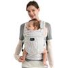 Momcozy Marsupio Neonato Ergonomico 3,2-20 kg (3-24 Mesi) Strisce grigie