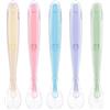 Vicloon 5 Pezzi Cucchiaino Svezzamento, per Bambini di Diversi Colori, Cucchiaio in Silicone Senza BPA, Cucchiaio da Addestramento per L'alimentazione del Bambino, Lavabili in Lavastoviglie