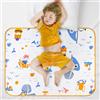Aolso Coprimaterasso per bambini, 70 x 90 cm, per bagnare il letto, assorbire l'acqua, per bambini, per addestramento al WC (barca a vela)