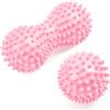 URAQT Palline Massaggio, 2 Pezzi Palle per Massaggio Fitness Palline a Riccio, Set di Palline da Massaggio per Alleviare lo Stress, Massage Balls per Automassaggio, Recupero Muscolare, Rosa