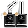 Modelones Primer Unghie Gel e Sgrassatore per Unghie, 15ml Disidratato Naturale Nail Prep Unghie Kit Lunga Durata Nail Prep e Primer Unghie Non Acido UV LED per Polvere Acrilica e Smalto Unghie Gel
