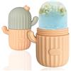 LAC FOR YOU Ice Roller Viso - Rullo Ghiaccio Viso per Pulizia Pori - Skincare Accessori per Ridurre il Gonfiore e le Occhiaie (Cactus)