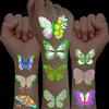 ACWOO Tatuaggi Temporanei per Bambini, 130 Stili Luminosi Glitter Farfalla Tatuaggio Bambina, Impermeabile Farfalla Adesivi Tatuaggio Set per Bambini Adulti Festa Compleann Decorazione Regalini