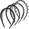 LOPHE Cerchietto Capelli Uomo e Donna, 4 PC Metallo Cerchietto Capelli Donna,Cerchietto Fasce per Capelli Fascia Ondulata, Multiplo Stile Antiscivolo Cerchietto, Adatto per Sport,Yoga,Trucco